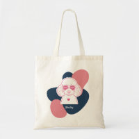 Pastell-Pudel-Mama-Tasche mit individuellem Namen