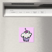 Pastell-Pünktchen-Cupcake Magnet (In Situ (Geschirrspüler))