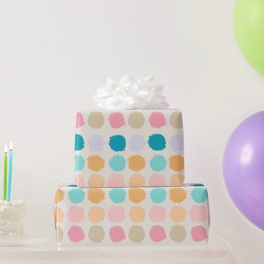 Pastell-Punkte-Geschenkpapier Geschenkpapier (Partygeschenke)