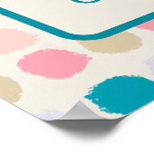 Pastell-Punkte Lehrer Inspiration Poster (Ecke)