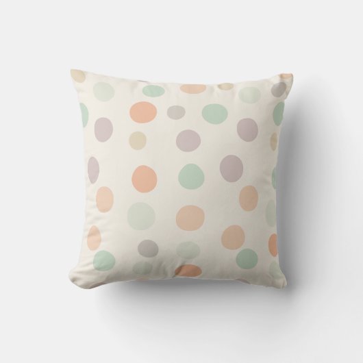 Pastell Punkte Wurfkissen Kissen (Vorderseite)