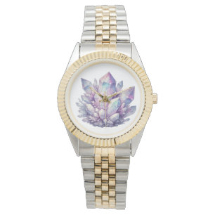 Pastell-Quarz-Cluster Armbanduhr