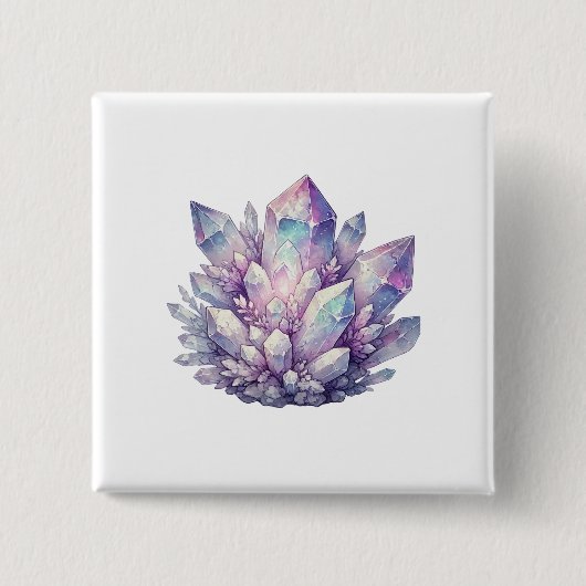 Pastell-Quarz-Cluster Button (Vorderseite)