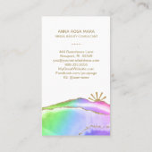 *~* Pastell Rainbow Agate Gold Glitzer Venen Visitenkarte (Rückseite)