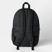 Pastell Rainbow Black Backpack Bedruckter Rucksack (Rückseite)