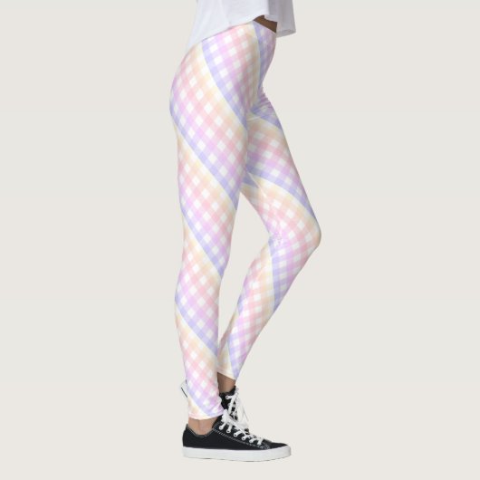 Pastell Rainbow Checkerboard Leggings (Rechts)