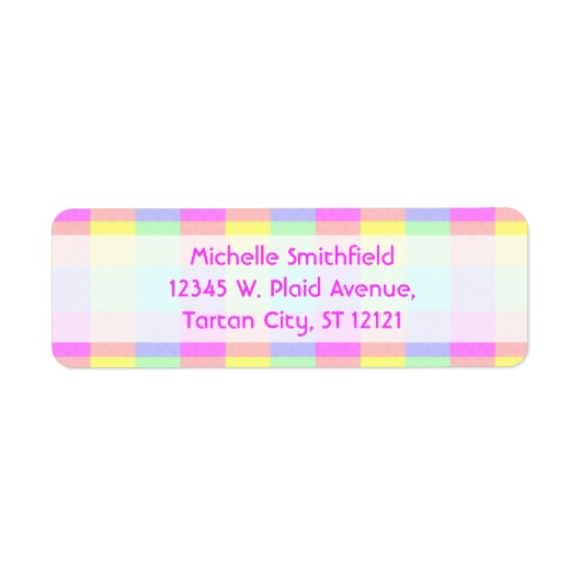 Pastell Rainbow Checkered Border (Vorne)