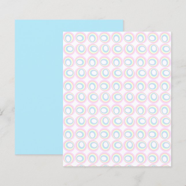 Pastell Rainbow Circles Scrapbook Paper (Vorne/Hinten)