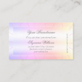 Pastell Rainbow farbenfroh mit Diamanten und Logo Visitenkarte (Rückseite)