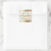 Pastell Rainbow Glitzer Gold Body Butter Quadratischer Aufkleber (Tasche)