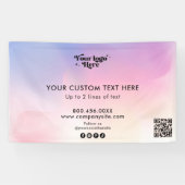 Pastell Rainbow Gradient Logo Event Display Vinyl Banner (Horizontal)