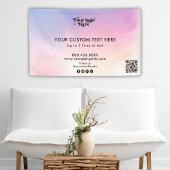 Pastell Rainbow Gradient Logo Event Display Vinyl Banner