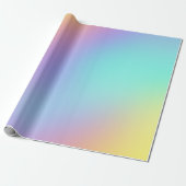 Pastell Rainbow Gradient Wrapping Paper Geschenkpapier (Ungerollt)