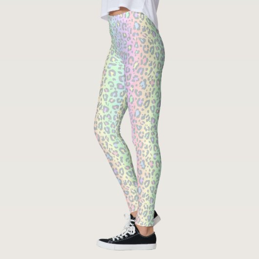 Pastell Rainbow Leopard Leggings (Links)