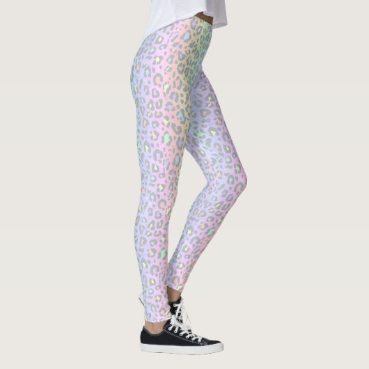 Pastell Rainbow Leopard Leggings (Rechts)