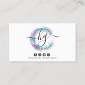 Pastell Rainbow Paint Ihr Foto-Logo Visitenkarte (Vorderseite)