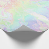 Pastell Rainbow Pink Floral Geschenkpapier (Ecke)