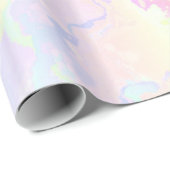 Pastell Rainbow Pink Floral Geschenkpapier (Rolleneckpunkt)