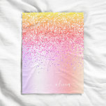 Pastell Rainbow Pink Gold Lila Glitzer Monogramm Fleecedecke<br><div class="desc">Pastel Rainbow Lila,  Gold,  Pink Imitats Foil Metallic Sparkle Glitzer gebürstete Metal Monogram Name und initiale Fleece Blanket. Das macht den perfekten 16 Geburtstag,  Hochzeit,  Brautparty,  Jubiläum,  Babydusche oder Junggeselinnen-Abschied Geschenk für jemanden,  der Lieben glamourösen Luxus und schicke Stile.</div>