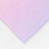 Pastell Rainbow Pink Gold Lila Glitzer Monogramm Fleecedecke (Ecke)