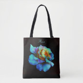 Pastell Rainbow Rose Tote Bag *Personalize* Tasche (Vorderseite)