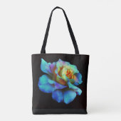 Pastell Rainbow Rose Tote Bag *Personalize* Tasche (Rückseite)