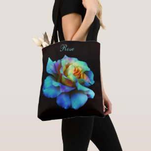Pastell Rainbow Rose Tote Bag *Personalize* Tasche