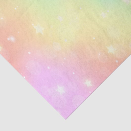 Pastell Rainbow Stars Dekoupage Tissue Paper Seidenpapier (Ausschnitt)