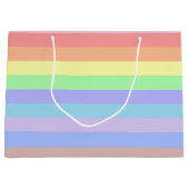 Pastell Rainbow Streifen Geschenktasche Große Geschenktüte (Vorderseite)