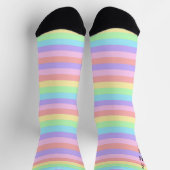 Pastell Rainbow Stripes Decora Style Socken (Oben)