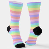 Pastell Rainbow Stripes Decora Style Socken (Gewinkelt)