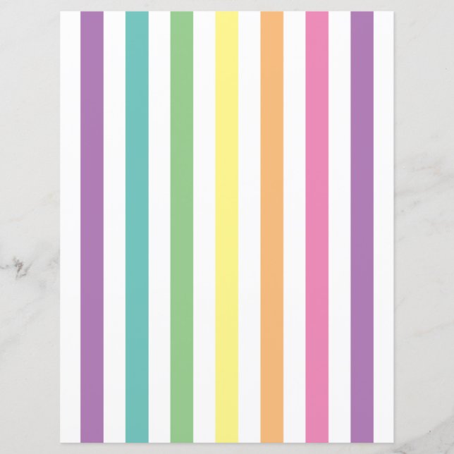 Pastell Rainbow Stripes Musterschreiber (Vorderseite)