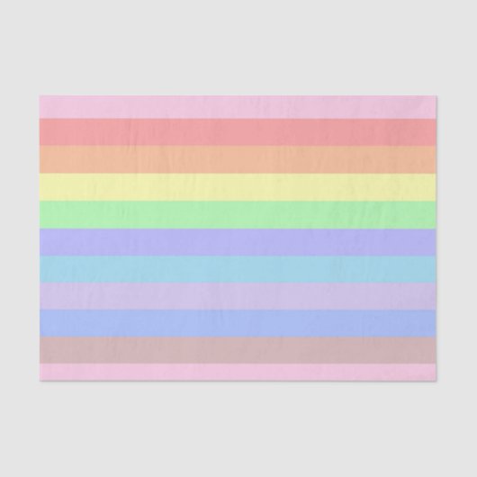Pastell Rainbow Striptepapier Seidenpapier (Vorderseite)