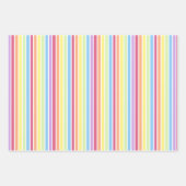 Pastell Rainbow Vertical Stripes Lines Geschenkpapier Set (Vorderseite 3)