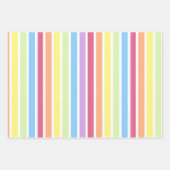 Pastell Rainbow Vertical Stripes Lines Geschenkpapier Set (Vorderseite 2)