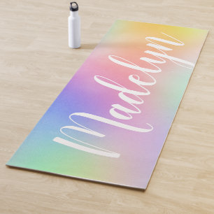 Pastell Rainbow Wassercolor Benutzerdefinierter Sk Yogamatte