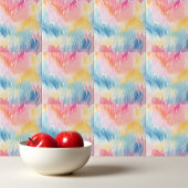 Pastell Rainbow Watercolor Abstrakt Fliese