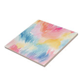 Pastell Rainbow Watercolor Abstrakt Fliese (Seite)