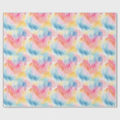 Pastell Rainbow Watercolor Abstrakt Geschenkpapier (Flach)