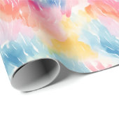 Pastell Rainbow Watercolor Abstrakt Geschenkpapier (Rolleneckpunkt)