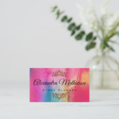 Pastell Rainbow Watercolor Business Card Visitenkarte (Stehend Vorderseite)