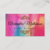 Pastell Rainbow Watercolor Business Card Visitenkarte (Vorderseite)