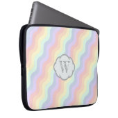 Pastell Rainbow Waves Laptop Sleeve (Vorne Rechts)