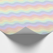 Pastell Rainbow Waves Wrapping Paper Geschenkpapier (Ecke)