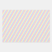 Pastell Rainbow Waves Wrapping Paper Set Geschenkpapier Set (Vorderseite)