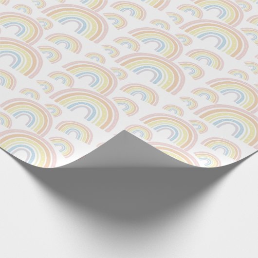 Pastell Rainbow Wrapping Paper Geschenkpapier (Ecke)