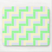 Pastell-Rechtecke-Muster Weiße Gestrichelte Linien Mousepad (Vorne)