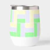 Pastell Rectangle Muster Weiße gestrichelte Linien (Rechts)