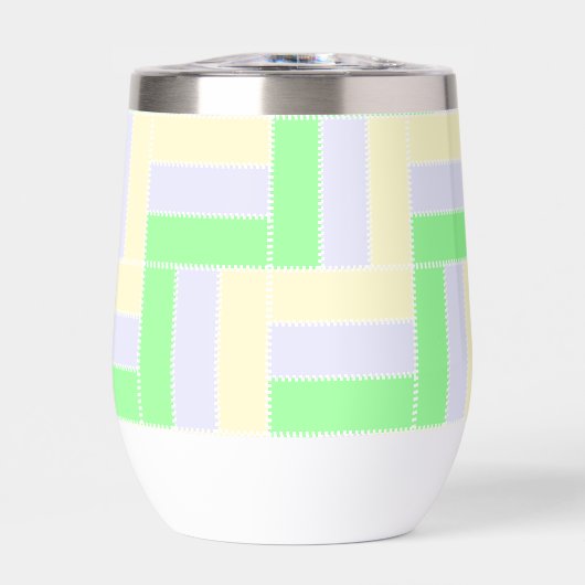 Pastell Rectangle Muster Weiße gestrichelte Linien (Vorderseite)