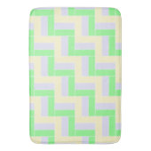 Pastell Rectangle Muster Weiße gestrichelte Linien Badematte (Vorderseite Vertikal)